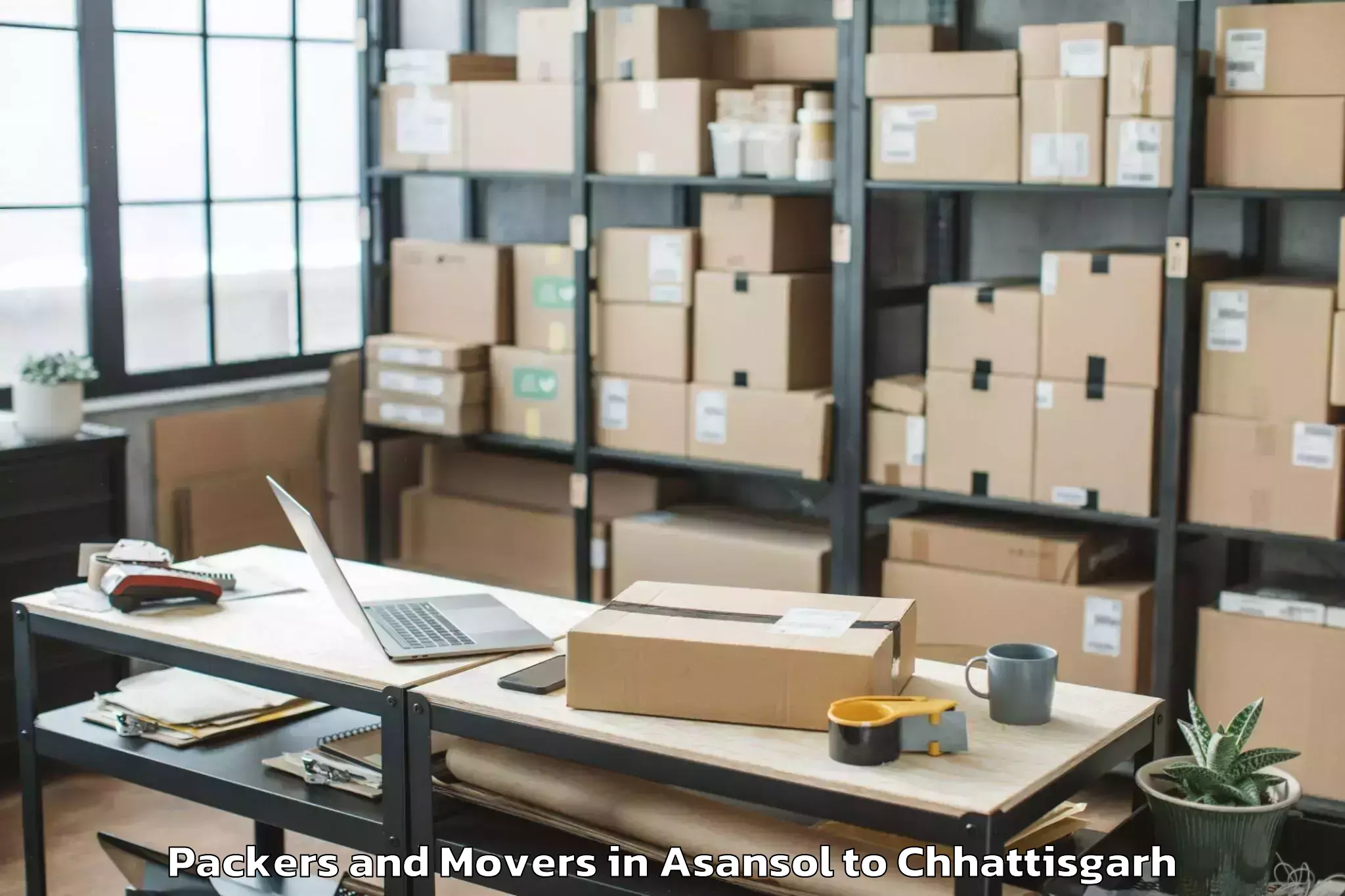 Book Asansol to Raigarh Chhattisgarh Packers And Movers Online